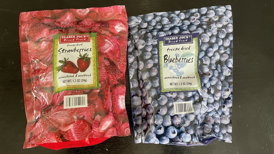 Freeze dried fruit Trader Joe's lunch