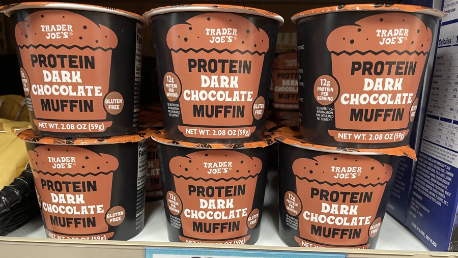 Chocolate muffin Trader Joe's lunch