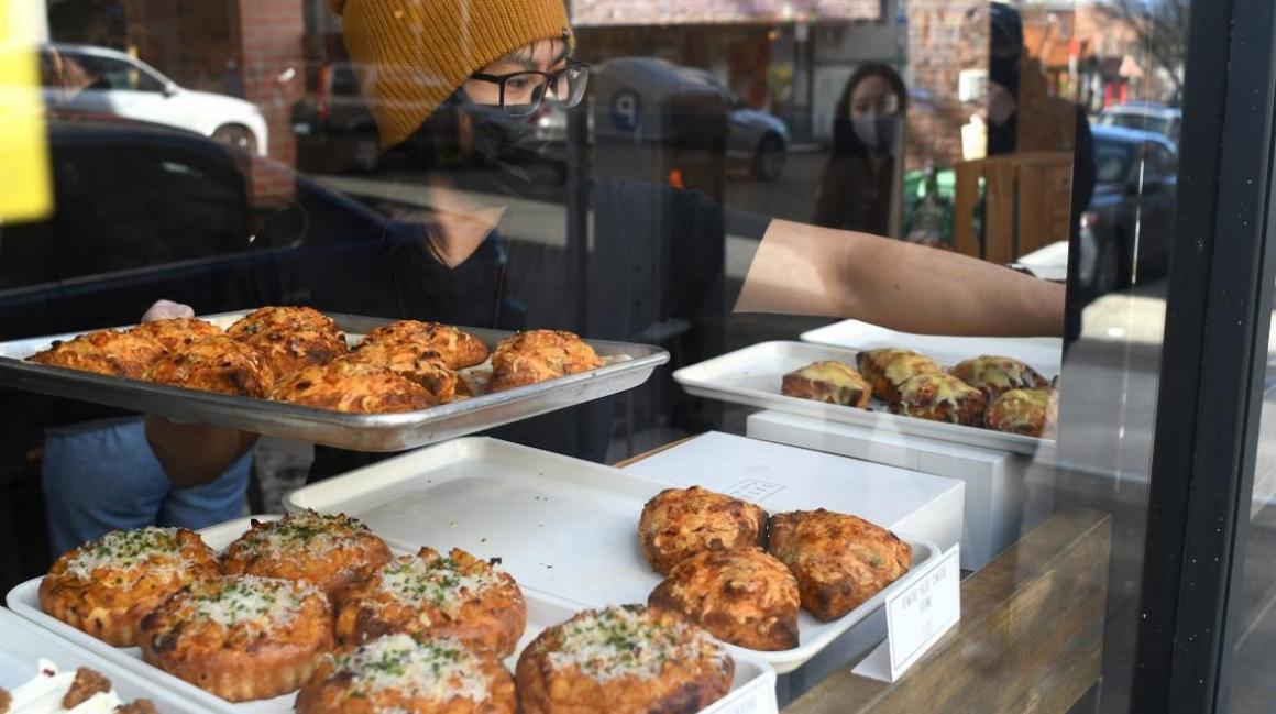 Chef sets out the day’s pastries at SUSU Dessert Bar in Seattle’s international district
