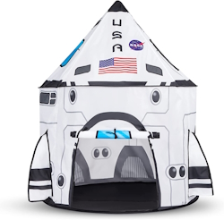 Rock ship play tent for summer fun in the yard