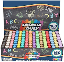 Sidewalk chalk for summer fun in the yard