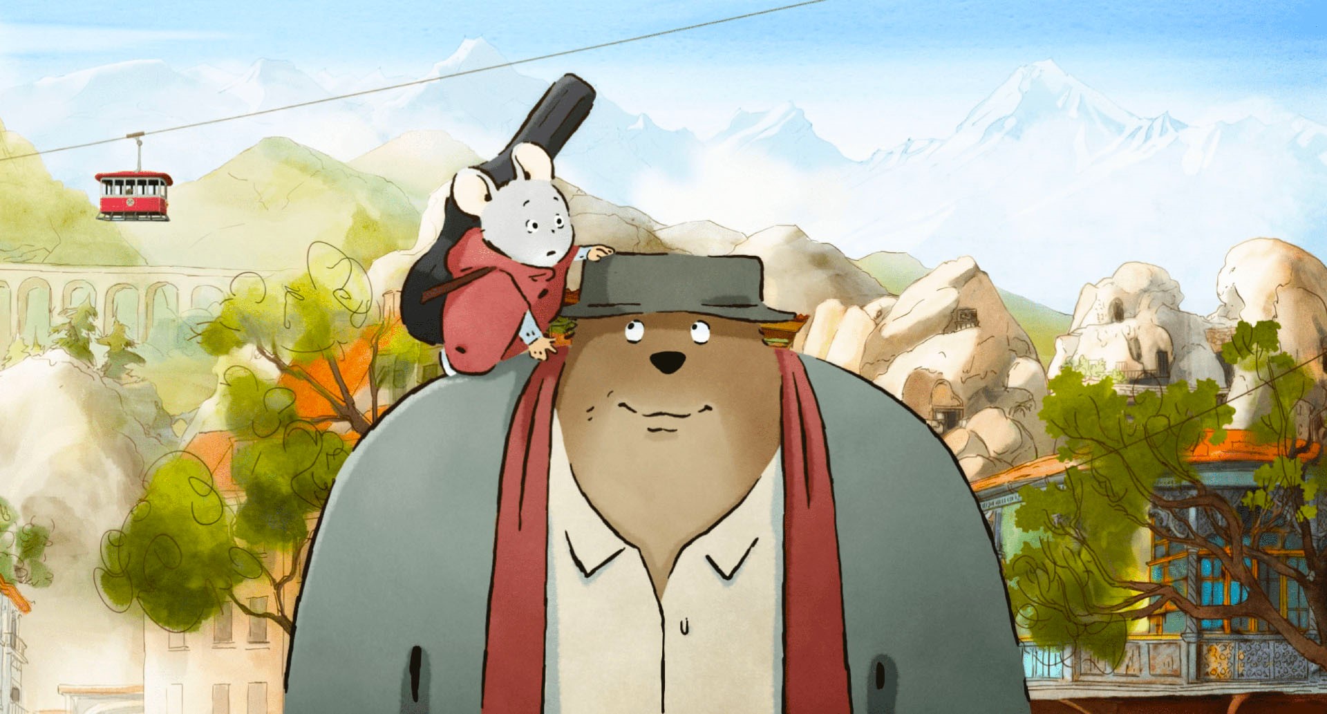 Still from a family film showing in the 2023 Seattle International Film Festival called Ernest and Celestine