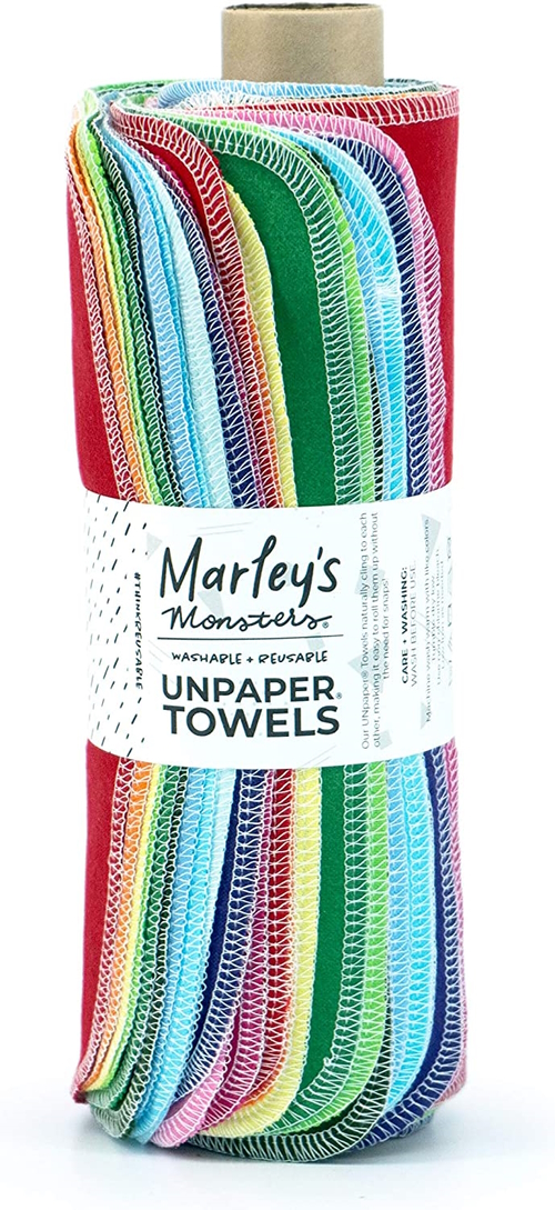 Roll of reuseable unpaper towels