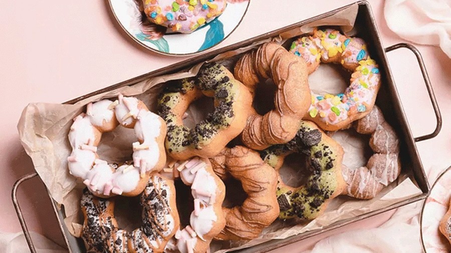 mochi doughnuts from Dochi Seattle with unique flavors and toppings