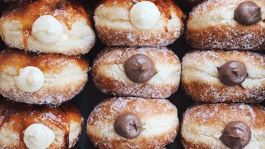 filled doughnuts from The Flour Box, a popular Seattle doughnut shop