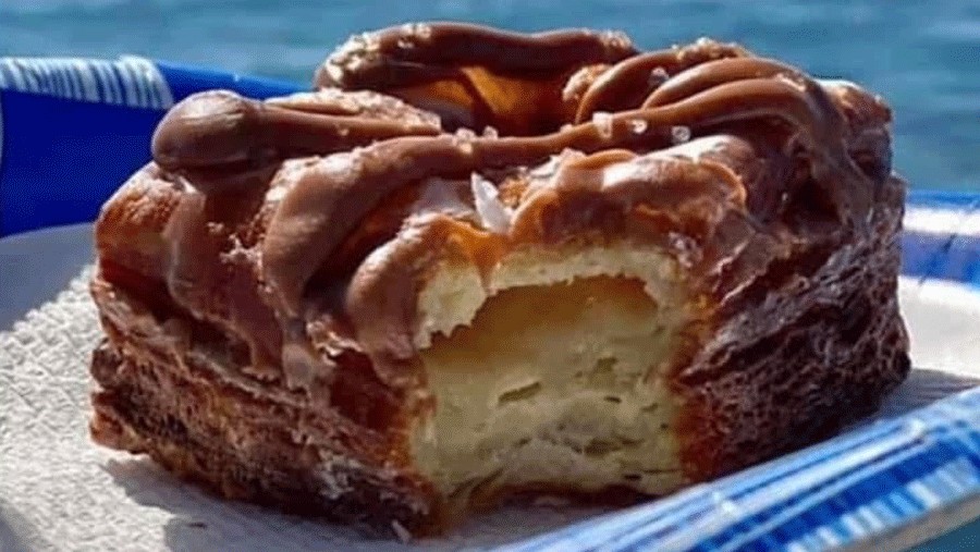 flaky doughnut from Legendary Doughnuts near Seattle