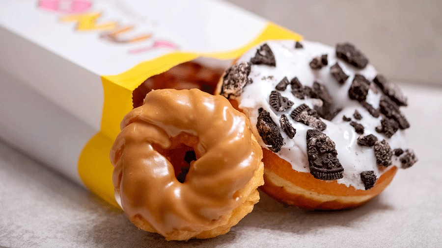 oreo and frosted doughnuts from Crown Donuts in Maple Valley