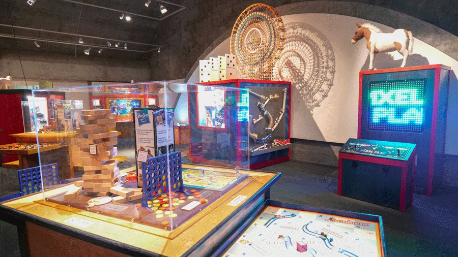 classic toys on display at the Toytopia exhibit at Tacoma’s Washington State History Museum