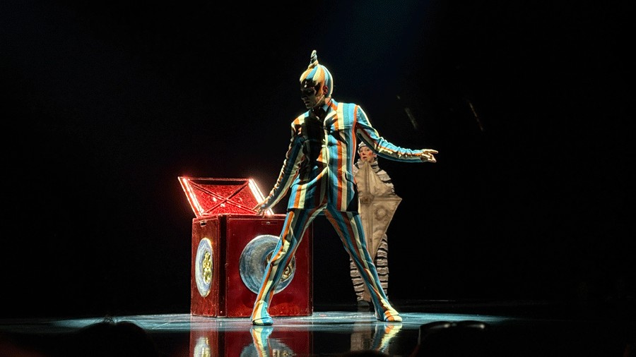 The Innocent, a character in Cirque du Soleil KOOZA during a Seattle performance