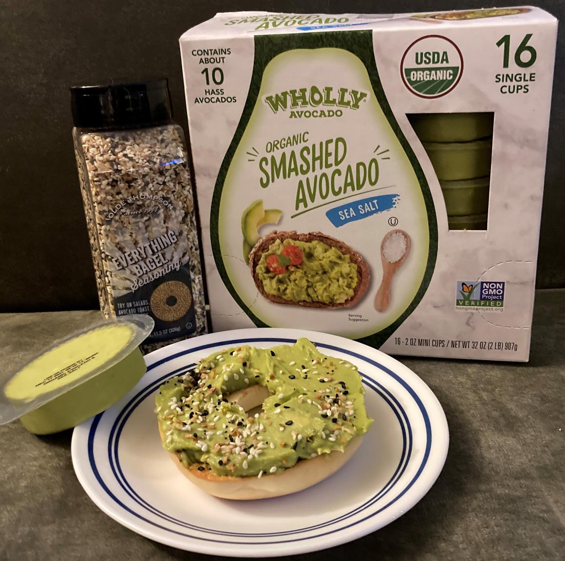 Wholly Avocado Organic Smashed Avocados served on toast