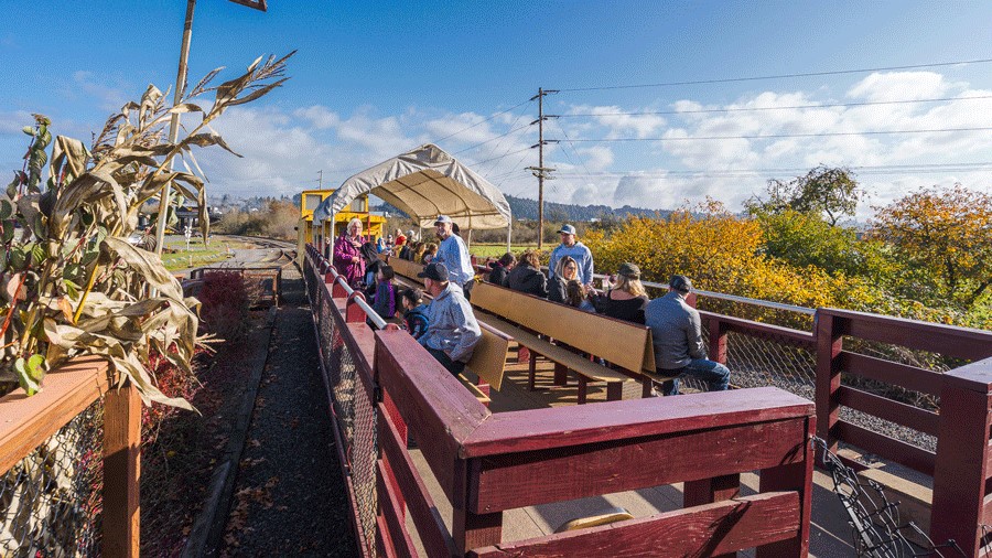 Open Car on the Chehalis Centralia Railroad Halloween Train