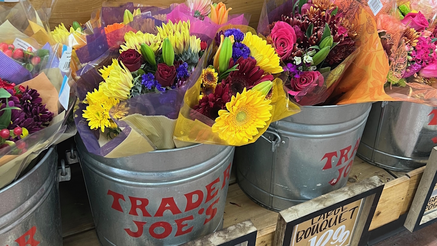 flowers at Trader joe’s