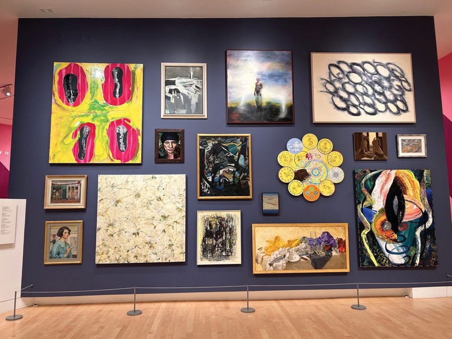 Art on a wall at the Tacoma Art Museum