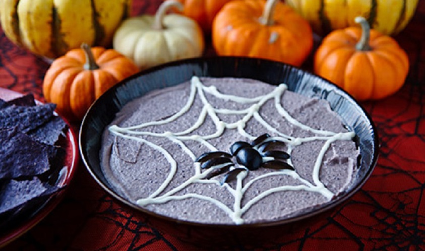 Creepy black bean hummus