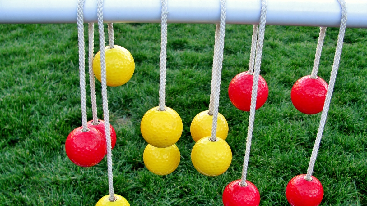 ladder ball toss game