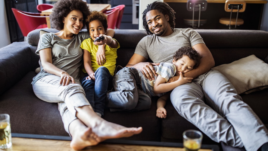 Family-watching-tv-together