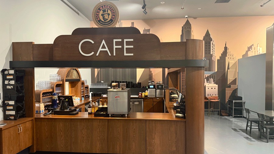 cafe at Nick's Magnificent indoor playground with gourmet food options and beverages