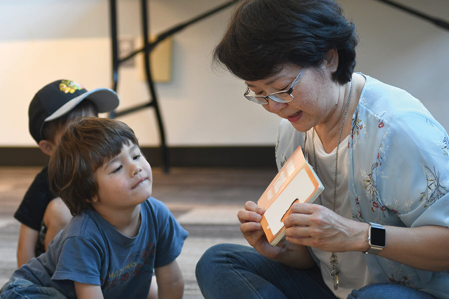 Story time at the Lake City branch of the Seattle Public Library