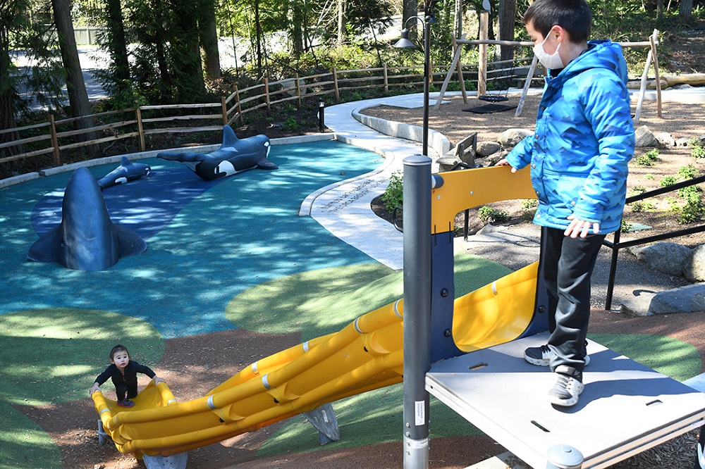 Suquamish Shores Natural Play Area in Suquamish Washington Chief Seattle Native history culture playground
