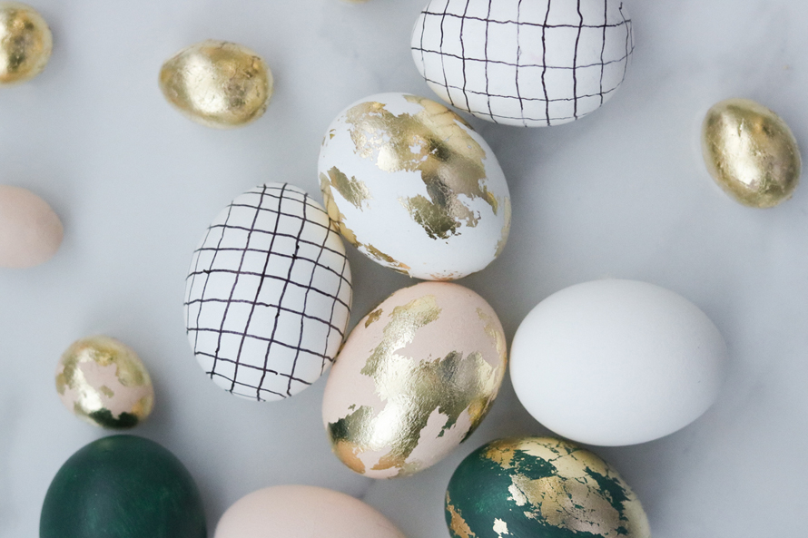gold leaf egg decoration
