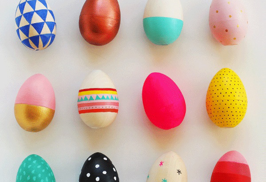 wooden easter eggs
