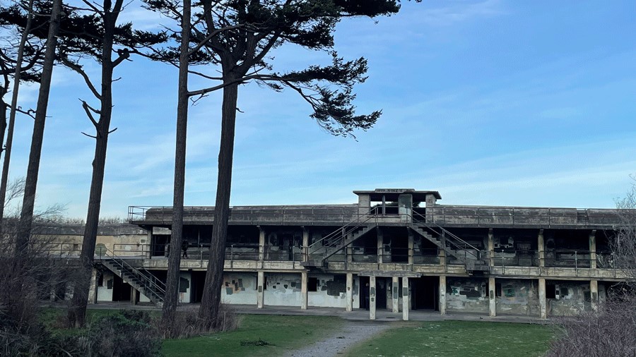 The exterior of Fort Worden Historical State Park, a fort near Seattle