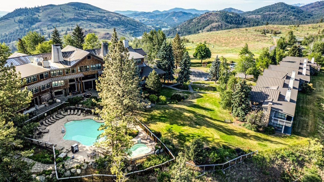 Sun Mountain Lodge with a swimming pool is a Pacific Northwest lodge for families