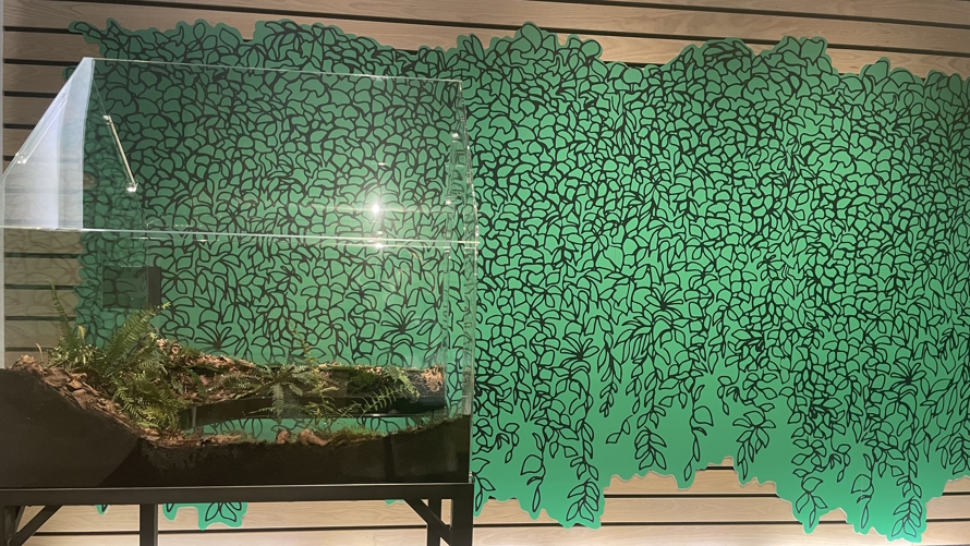 Village Green: Loopscapes,” by artist Vaughn Bell. Gates Foundation Discovery Center sanitation exhibit