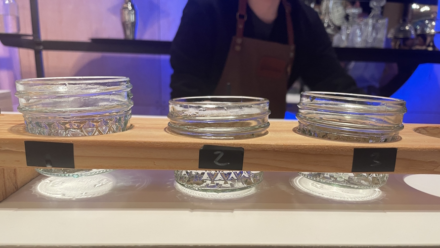 Water bar taste test. Gates Foundation Discovery Center sanitation exhibit