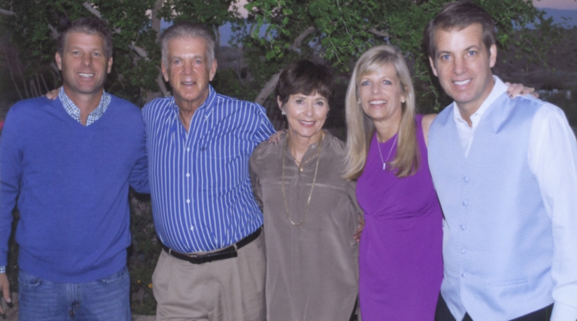 John with his wife Ginny and his children Mark, Mike and Michelle