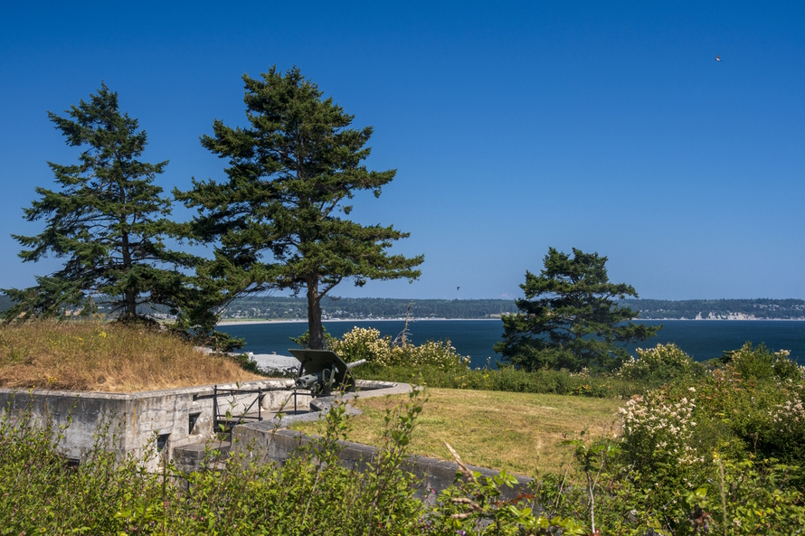 Fort Casey on a beautiful sunny day