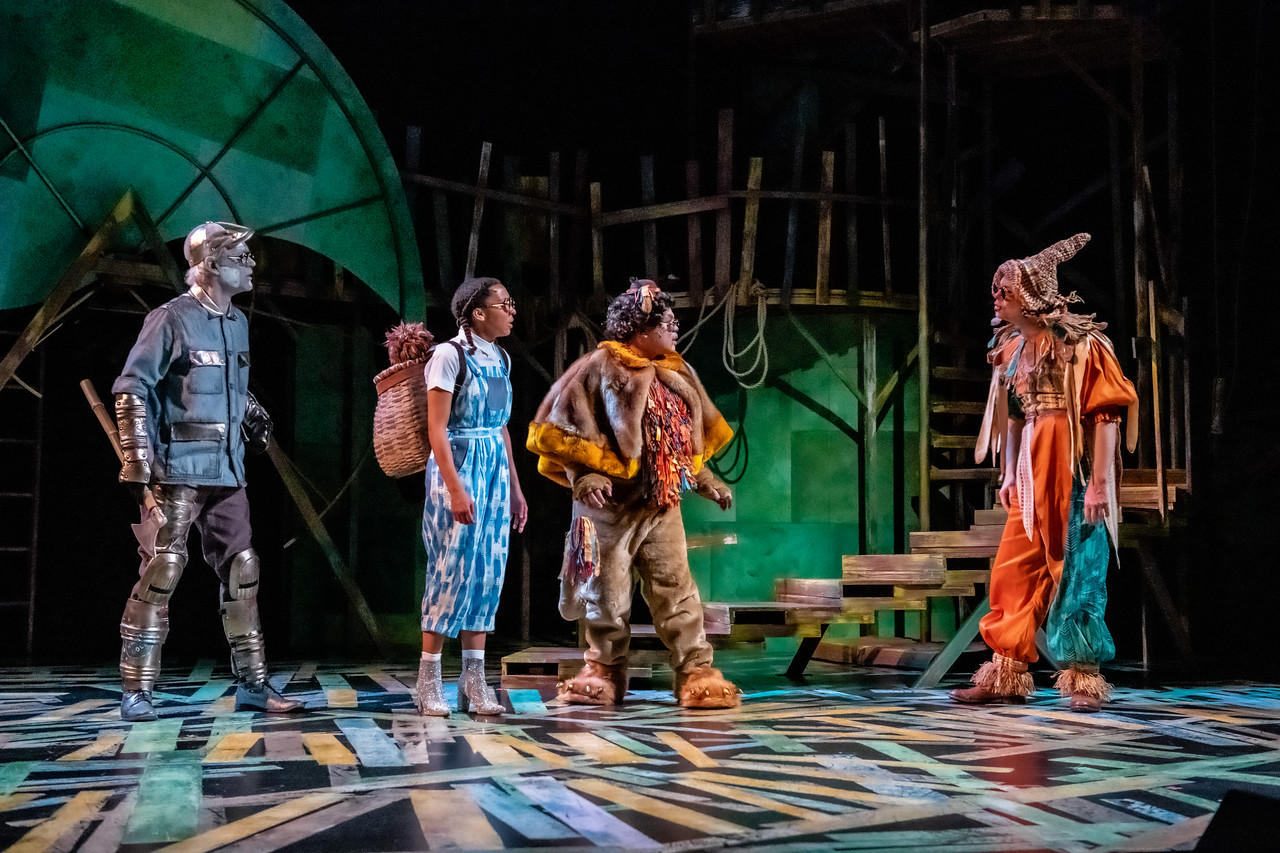 SCT Chad Kelderman, Marena Kleinpeter, Jerik Fernandez, and Avery Clark in The Wonderful Wizard of Oz. Photo by Truman Buffett