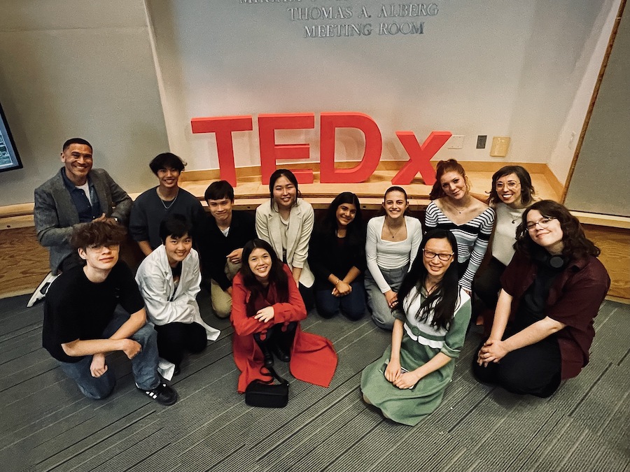 TEDxBallardYouth speakers smile for a photo on May 25, 2024 at the Ballard branch of the Seattle Public Library