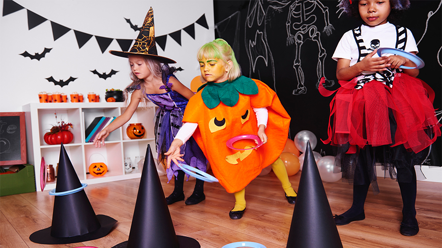 Witches hat toss game Halloween party games