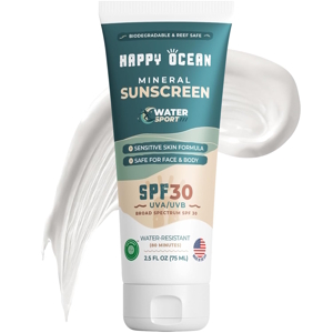 Happy Ocean Water Sport Mineral Sunscreen Lotion