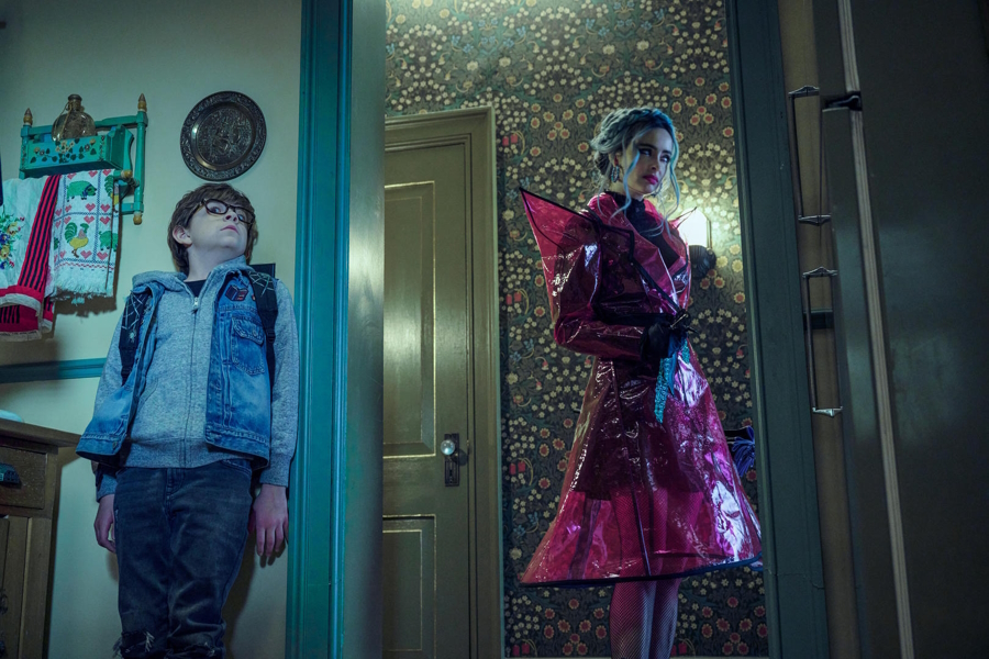 A still image from the spooky Halloween movie Nightbooks