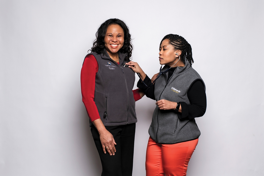 Pictured L to R: Michelle Terry, M.D., and Abena Knight, M.D.