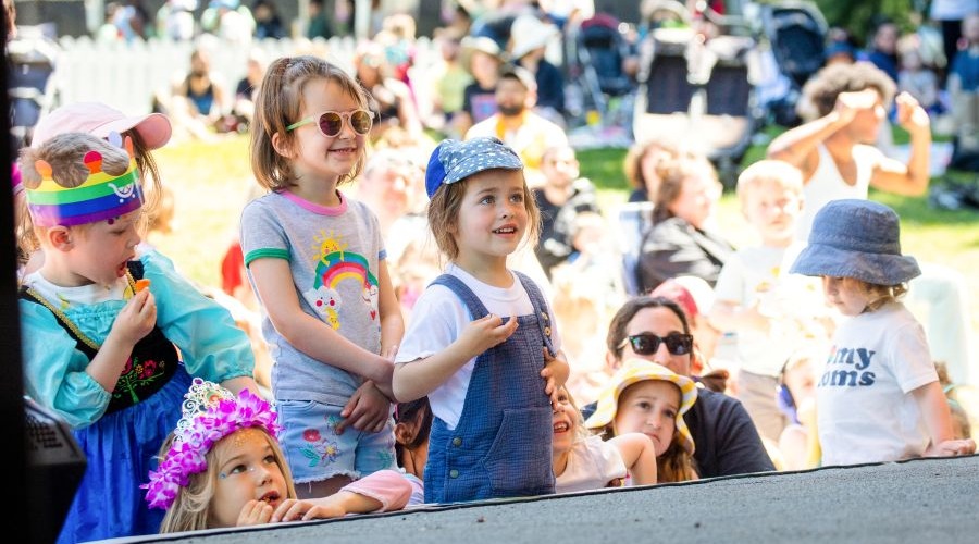 Kids enjoy entertainment at Seattle Pride in the Park