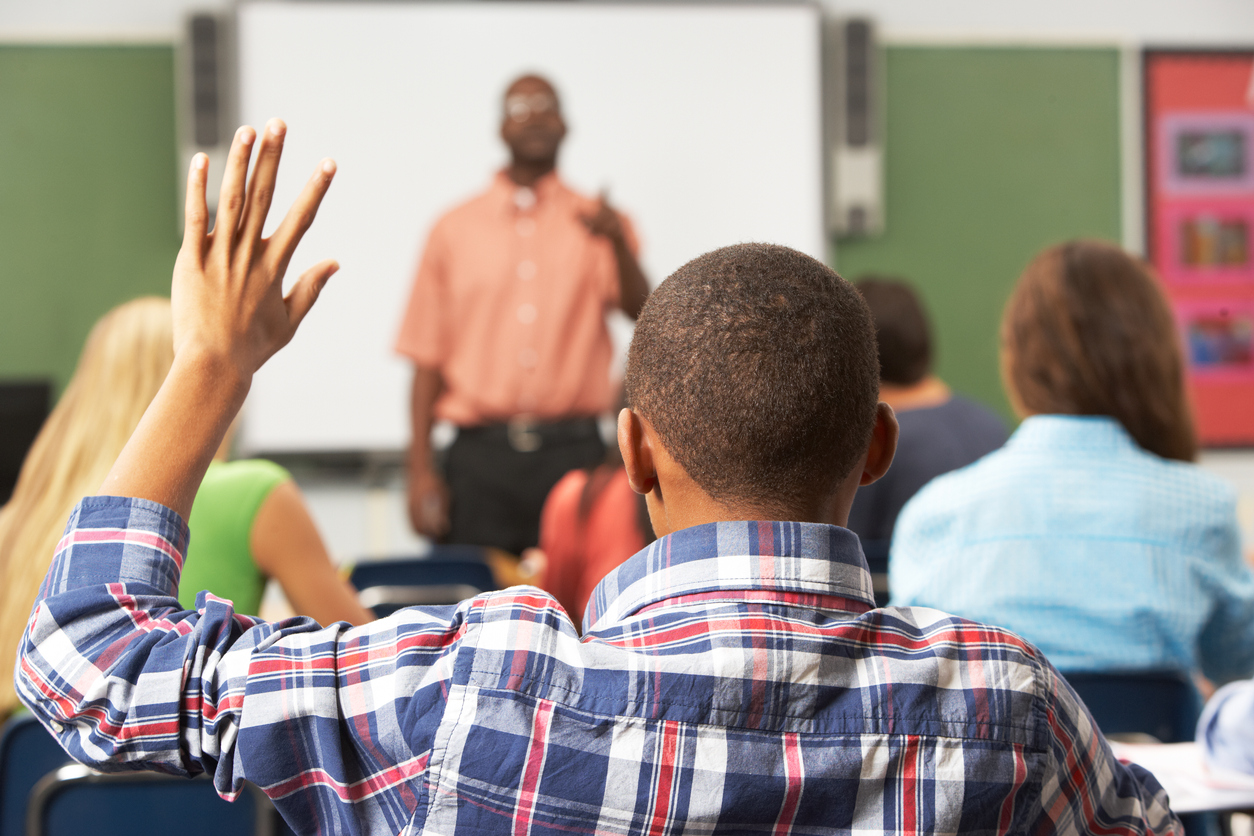 High school students in a classroom