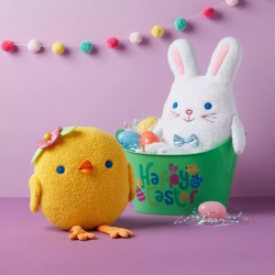 Bunny and chick pillows for Easter