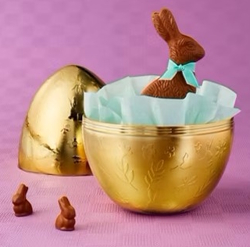 jumbo golden Easter egg filled with treats