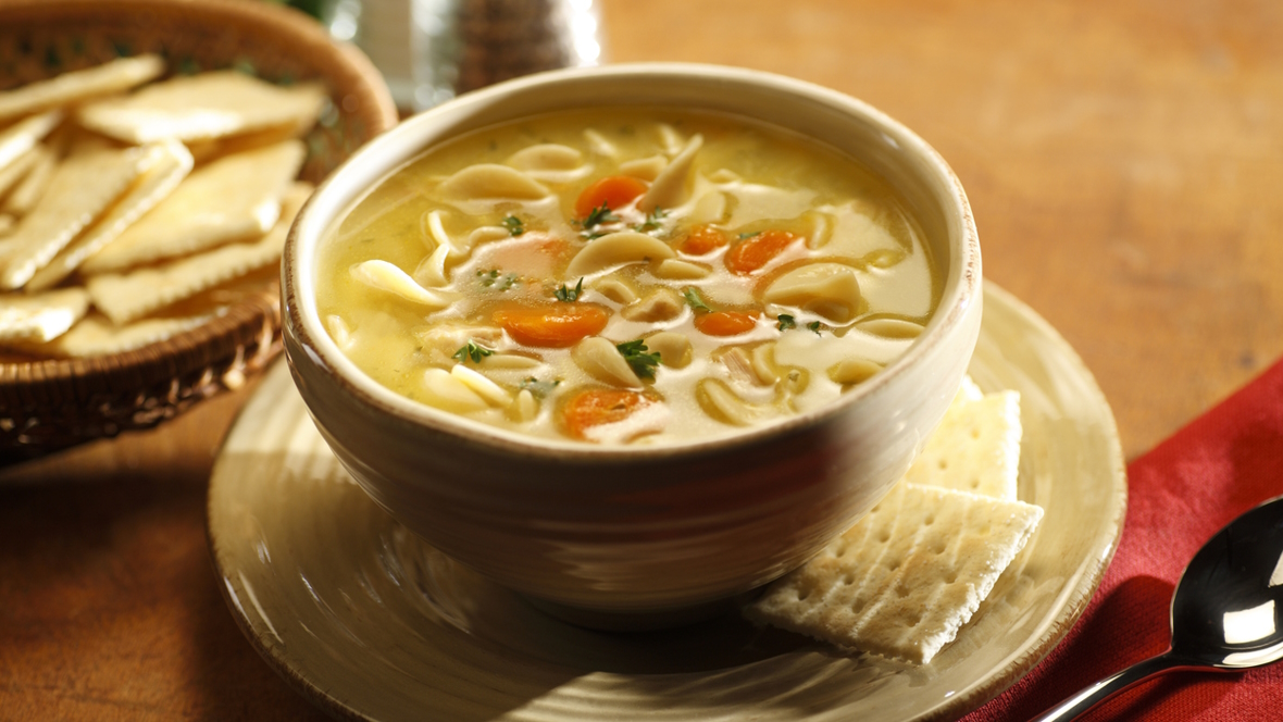 a bowl of Chicken noodle soup