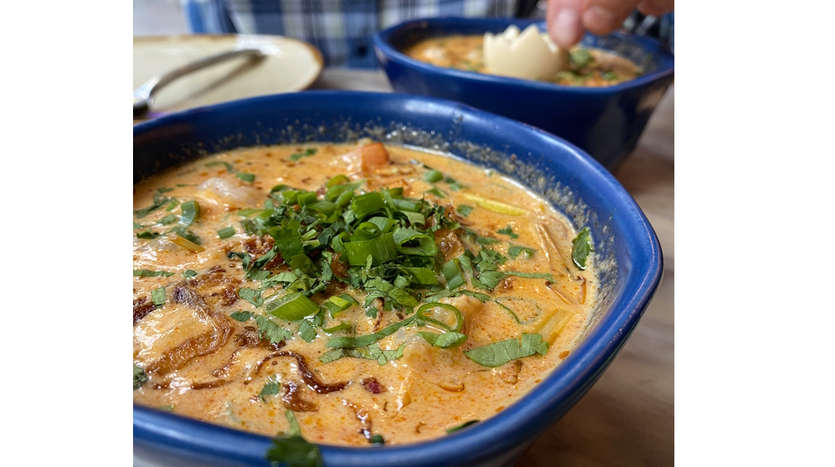a bowl of coconut curry soup