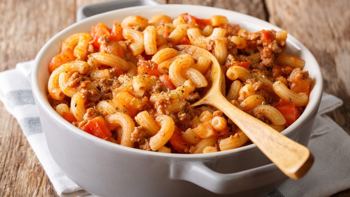 a big bowl of easy goulash