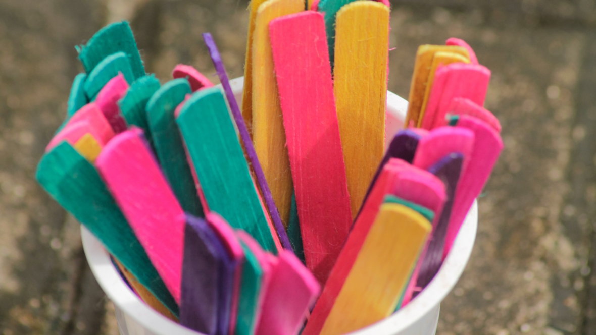 colorful craft sticks
