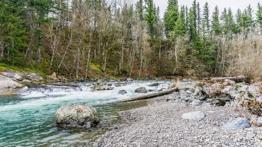 Green river at Kanaskat-Palmer State Park