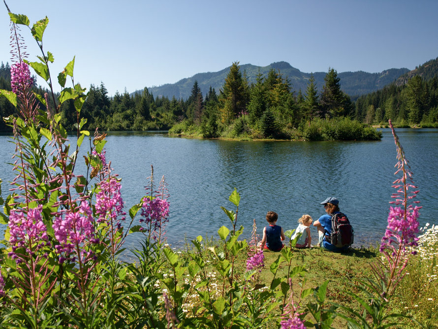 Best-hikes-for-strollers-tots-young-kids-families-near-Seattle-gold-creek-pond