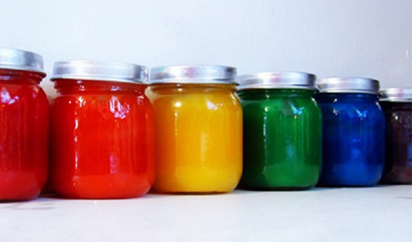 Jars of paint