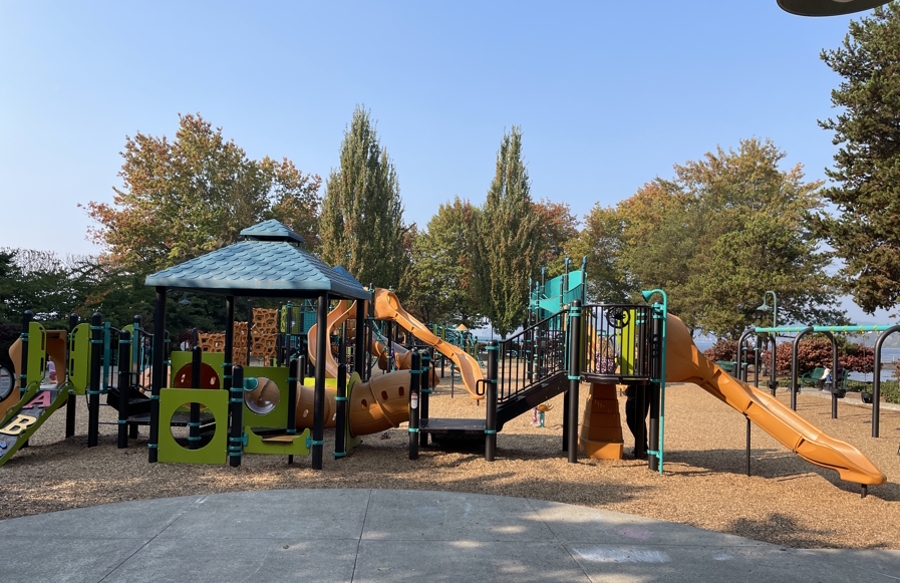 playground at Gene Coulon Memorial beach park