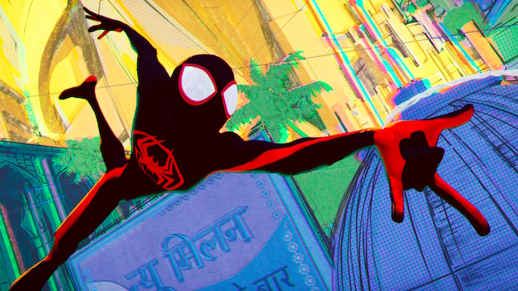 Image from movie on Netflix “Spiderman: Into the Spiderverse”
